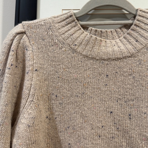 Faherty Boone Wool Women's Cream Sweater M - Picture 6 of 9